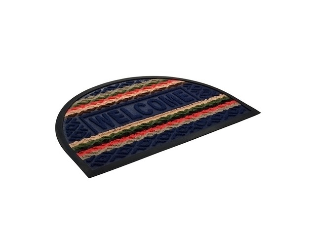 Коврик придверный COMFORT 40Х60 см Welcome полукруг синий  22385